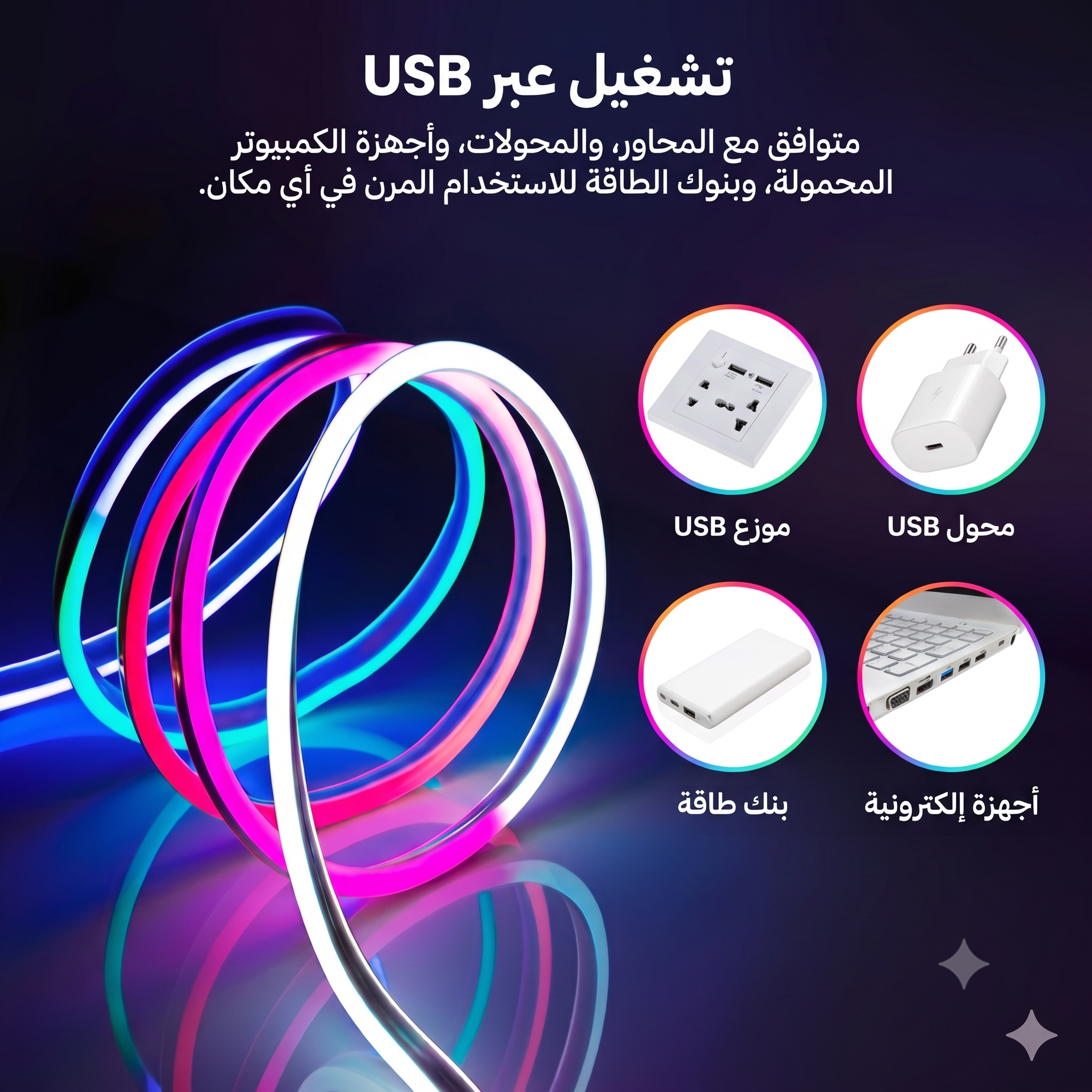 Neon smart max - ليد نيون ذكي تفاعلي